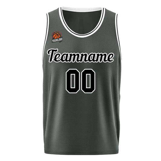 Custom Basketball Jersey Dark Gray-Black