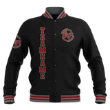 Custom Black Red Grey Waterproof Varsity Jackets Personalized Stitched Name Number Logo to Letterman Jackets