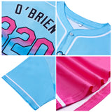 Custom Full Print Design Baseball Jersey purple-green-yellow