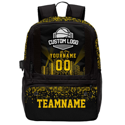 Custom Black Basketball Soccer Backpack Personalized Player Names - Numbers & Team Logo #150-BP-0914-0007