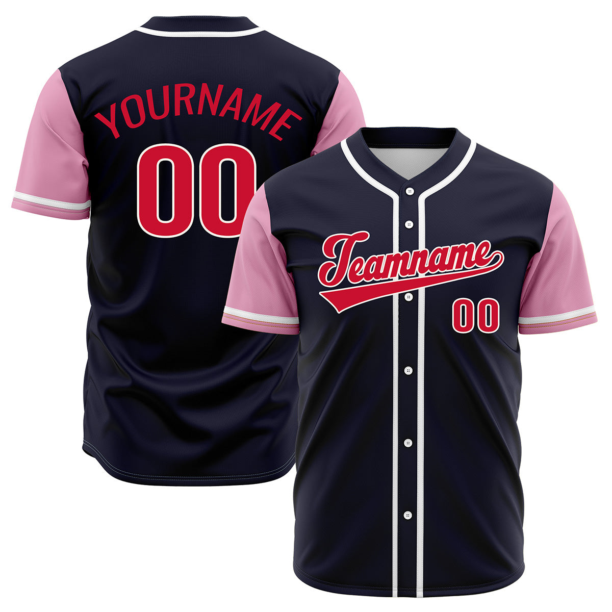 Custom Dark Blue Black Hip Hop Baseball Jersey Stitched Printed - Personalized Name Number Shirts #BB-0919-0046