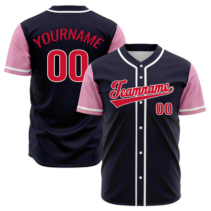 Custom Dark Blue Black Hip Hop Baseball Jersey Stitched Printed - Personalized Name Number Shirts #BB-0919-0046