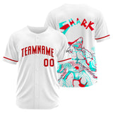 Custom Shark-White&Red Baseball Uniforms High-Quality for Adult Kids Optimized for Performance