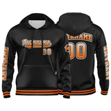 Custom Orange Black  Sweatshirt Hoodie For Men Women Girl Boy Print Your Logo Name Number