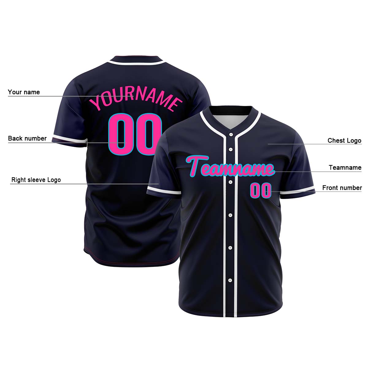 Custom Black Hip Hop Baseball Jersey Stitched Printed - Personalized Name Number Shirts #BB-0919-0041