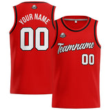 Custom Stitched Basketball Jersey for Men, Women  And Kids Red-Black