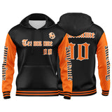 Custom Orange Black  Sweatshirt Hoodie For Men Women Girl Boy Print Your Logo Name Number