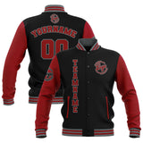 Custom Black Red Grey Waterproof Varsity Jackets Personalized Stitched Name Number Logo to Letterman Jackets