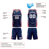 Custom Blue Red Basketball Jersey Uniform Suit Printed Your Logo Name Number