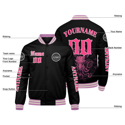 Custom Pink Varsity Jackets for Men Women Youth Personalized Letterman Jackets