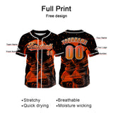 Custom Orange Baseball Jersey Print Personalized Name, Number and Logo