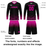Custom Pink Black Basketball Soccer Football Shooting Long T-Shirt for Adults and Kids
