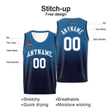 Custom Basketball Jersey Personalized Stitched Team Name Number Logo Blue&Navy