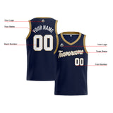 Custom Navy Gold Basketball Jersey for Men Women Adult Youth Stitched Name Number Logo