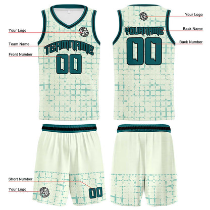 Custom Light Green Basketball Jersey Uniform Suit Printed Your Logo Name Number