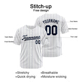 Custom Baseball Jersey Stitched Design Personalized Hip Hop Baseball Shirts White-Navy