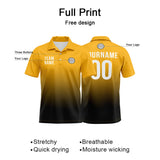 Custom Yellow Black Football Polo Shirts  Add Your Unique Logo/Name/Number