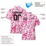 Custom Football Polo Shirts  Add Your Unique Logo/Name/Number Camouflage-Pink