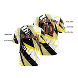 Custom Yellow Button Down Baseball Jersey for Men Women Adult Youth Print Name Number Logo