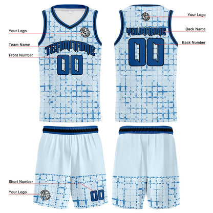Custom Light Blue Basketball Jersey Uniform Suit Printed Your Logo Name Number