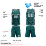 Custom Green Blue Basketball Jersey Uniform Suit Printed Your Logo Name Number