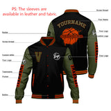 Custom Black Olive Green Varsity Jackets for Men Women Youth Personalized Letterman Jackets