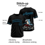 Custom Motor shark-Black Baseball Uniforms High-Quality for Adult Kids Optimized for Performance