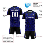 Custom Soccer Uniform Jersey Kids Adults Personalized Set Jersey Royal&Black