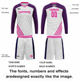 Custom Purple Pink Basketball Soccer Football Shooting Long T-Shirt for Adults and Kids