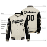 Custom Black Cream Varsity Jackets for Men Women Youth Personalized Letterman Jackets