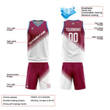 Custom Red White Reversible Basketball Suit for Adults and Kids Personalized Jersey