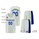 Custom Gray-Royal Basketball Jersey for Men Women Adult Youth Stitched Name Number Logo