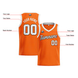 Custom Orange White Basketball Jersey for Men Women Adult Youth Stitched Name Number Logo