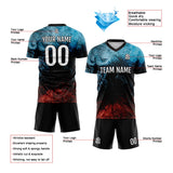 Custom Water and Fire Uniform Jersey Kids Adults Personalized Set Jersey Shirt