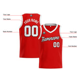 Custom Red White Basketball Jersey for Men Women Adult Youth Stitched Name Number Logo