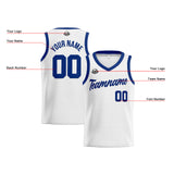 Custom White Royal Basketball Jersey for Men Women Adult Youth Stitched Name Number Logo