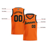 Custom Orange Black Basketball Jersey for Men Women Adult Youth Stitched Name Number Logo