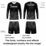 Custom Black White Basketball Soccer Football Shooting Long T-Shirt for Adults and Kids