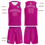 Custom Dark Pink Basketball Jersey Uniform Suit Printed Your Logo Name Number