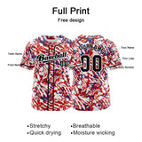 Custom Red Blue Button Down Baseball Jersey for Men Women Adult Youth Print Name Number Logo