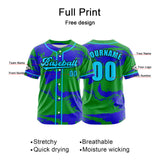 Custom Green Button Down Baseball Jersey for Men Women Adult Youth Print Name Number Logo