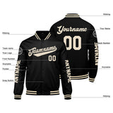Custom Black Cream Varsity Jackets for Men Women Youth Personalized Letterman Jackets