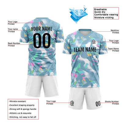 Custom Soccer Uniform Jersey Kids Adults Personalized Set Jersey Gorgeous&Greyish green