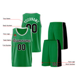 Custom Kelly Green Black Basketball Jersey for Men Women Adult Youth Stitched Name Number Logo
