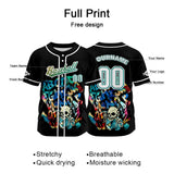 Custom Black Button Down Baseball Jersey for Men Women Adult Youth Print Name Number Logo
