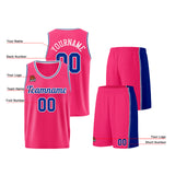 Custom Pink-Royal Basketball Jersey for Men Women Adult Youth Stitched Name Number Logo