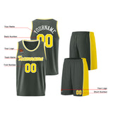 Custom Dark Gray-Yellow Basketball Jersey for Men Women Adult Youth Stitched Name Number Logo