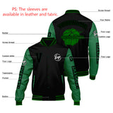 Custom Black Grass Green Varsity Jackets for Men Women Youth Personalized Letterman Jackets