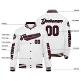 Custom Marroon White Varsity Jackets for Men Women Youth Personalized Letterman Jackets
