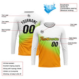 Custom Basketball Soccer Football Shooting Long T-Shirt for Adults and Kids White&Gold